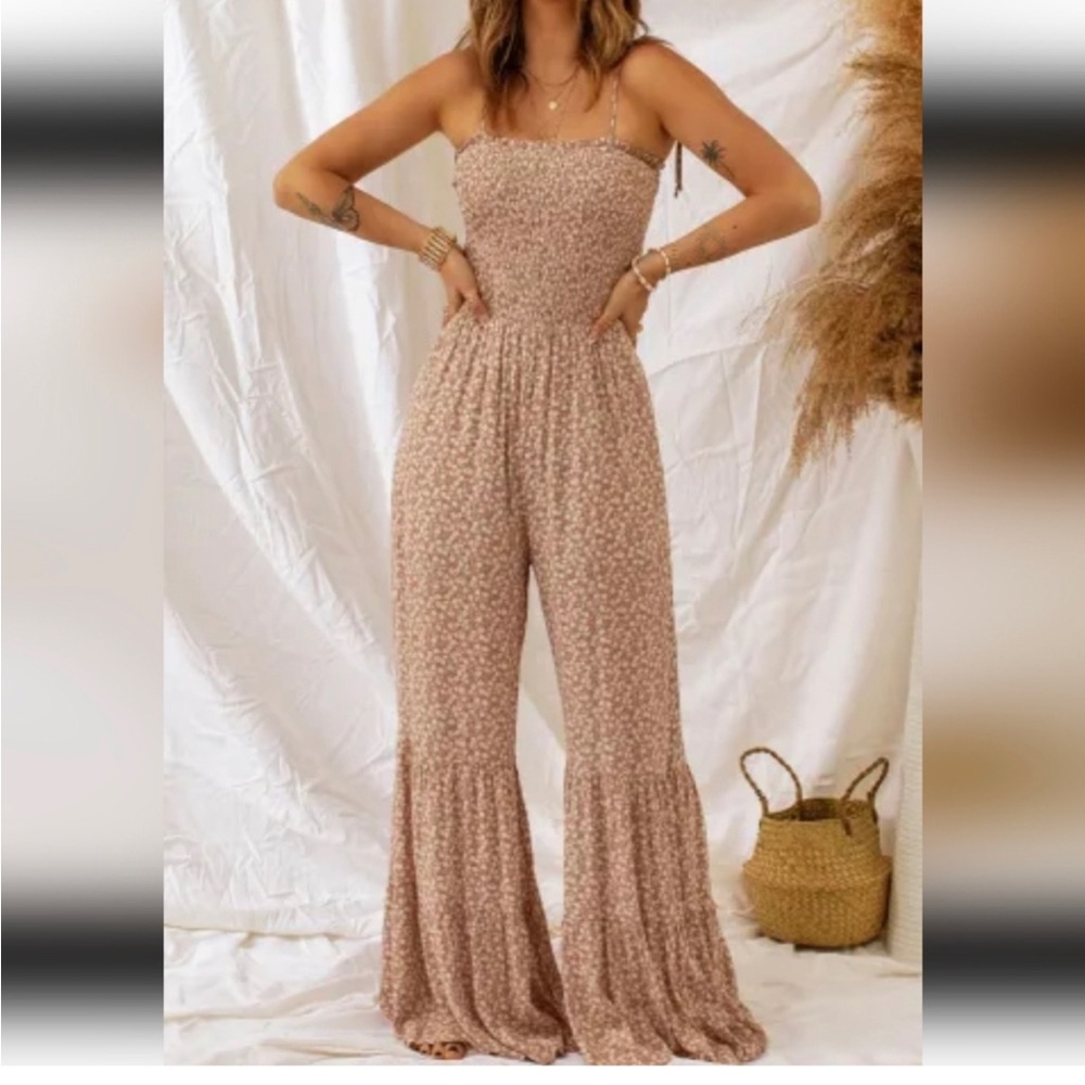 Wide Leg Floral Jumpsuit